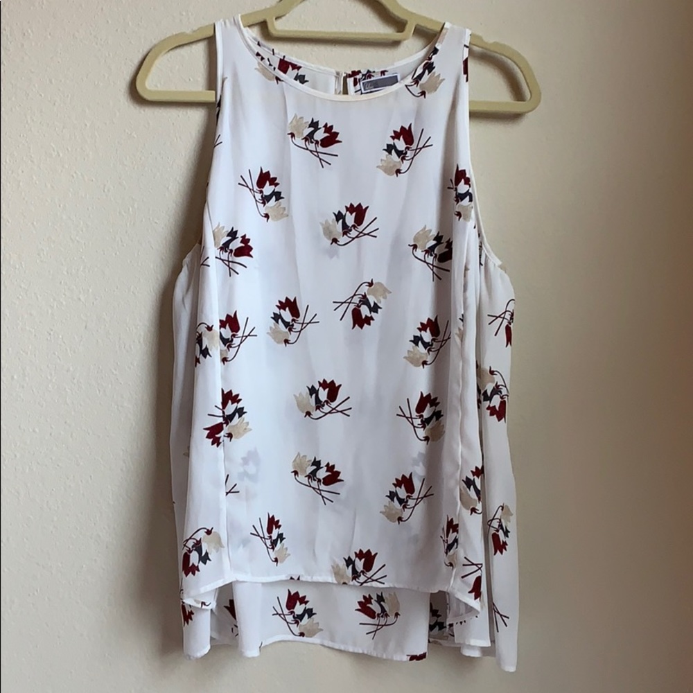 Chelsea28 Printed Cold Shoulder Blouse